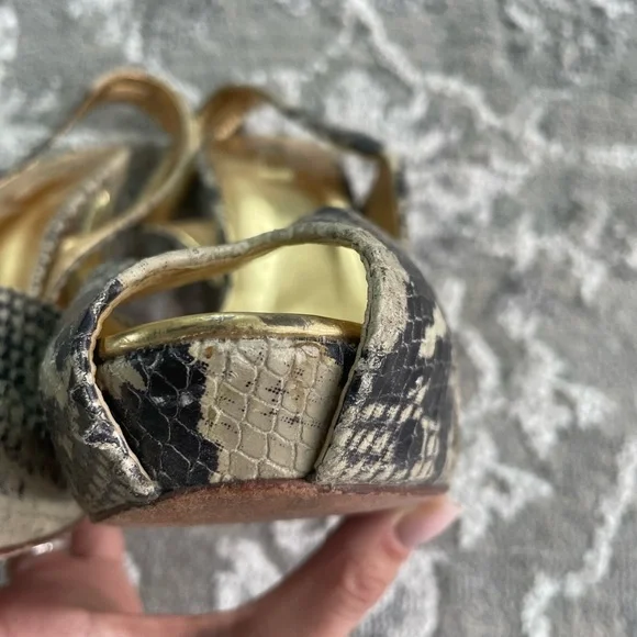 Python platform peep toe sling back - Picture 5 of 5